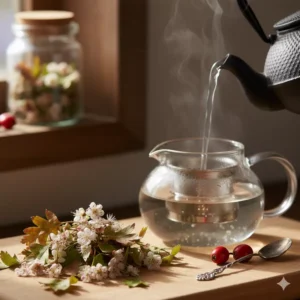 Hawthorn Leaf and Flower